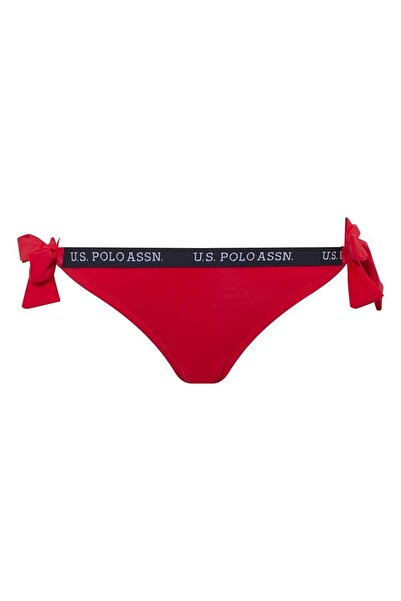 U.S. Polo Assn. Women's Red Thick String Bikini Bottom