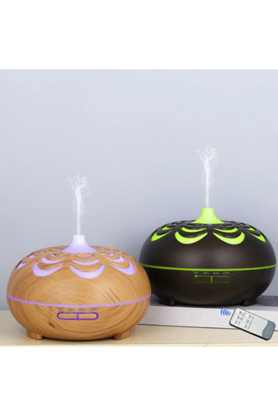 BigSale Hava Nemlendirici Aromatik Oda Kokusu Difüzörü Buhar Ultrasonik Led Işıklı 500 ml Buhar Makinası