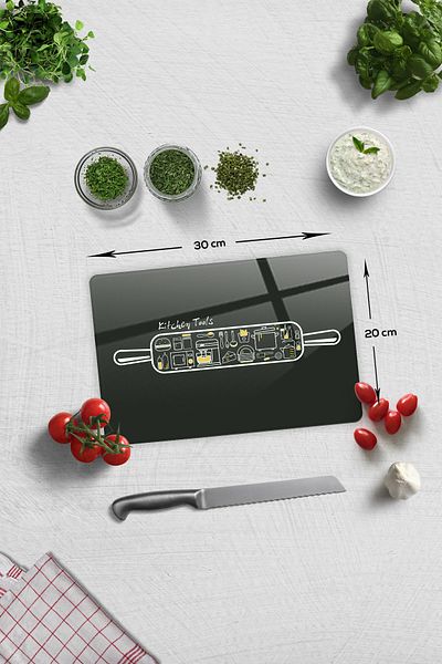 Decorita 20cm X 30cm Glass Cutting Board - Utensils