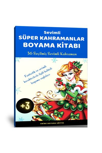 Enine Boyuna Eğitim Cute Super Heroes Coloring Book
