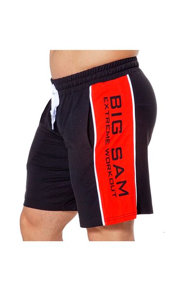 Big Sam Red Detailed Short Training Shorts 1365