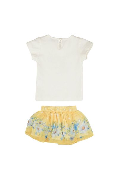 best kids Baby Girl Ecru-yellow Skirt Set
