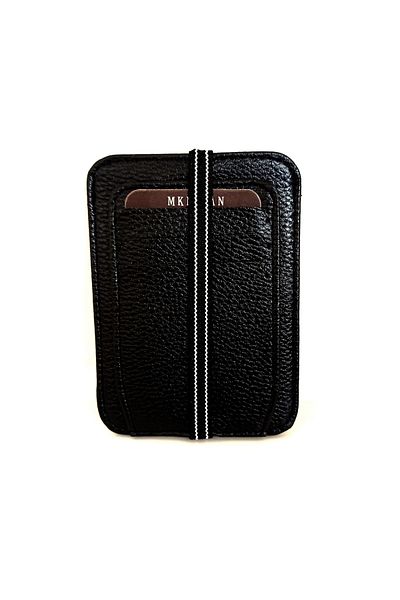 MKM Unisex Slim Elastic Card Holder 8 Compartments Vertical