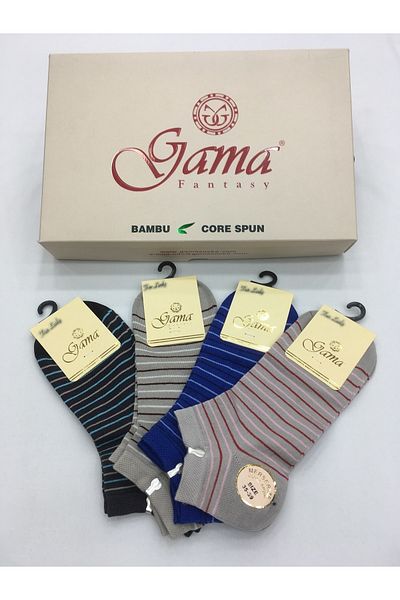 Gama Çorap 4 броя тънки летни дамски ботуши с шарка от мерсеризиран 100% естествен найлон
