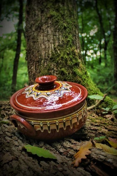 TROYAN 1868 100% Hand Painted Natural Healthy Pot CasseroleFull Glazed Traditional Ceramic Pot