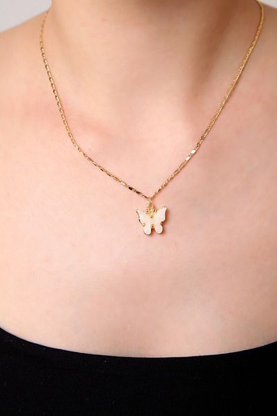 AURRARİ Powder Butterfly Necklace