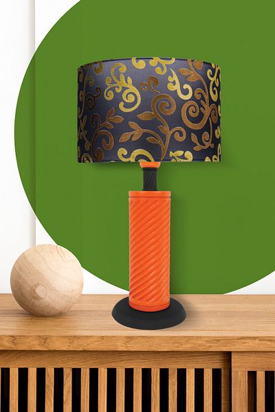 MINIMAL ETICARET VE BILGI TEKNOLOJILERI Eclipse Orange - Black Lampshade