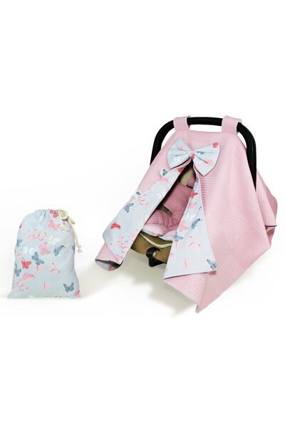 Atölye Eda Exclusive Cotton Pique Stroller Cover Cushion Pouch 3 Pieces