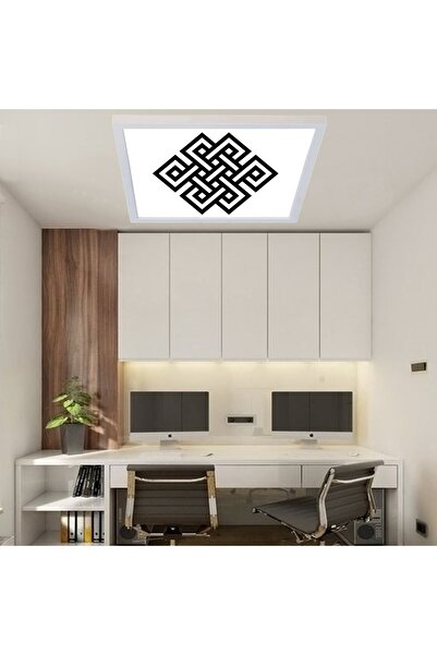 Gökyüzü Panel Antre Avize Model 60x60 Ledli-tavan Avize-karolam Desenli-54watt-tavana Yapışık Lamba-antre Avize-uv