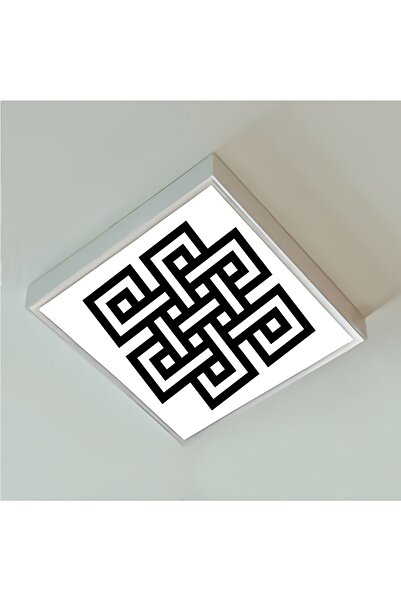 Gökyüzü Panel Antre Avize Model 60x60 Ledli-tavan Avize-karolam Desenli-54watt-tavana Yapışık Lamba-antre Avize-uv