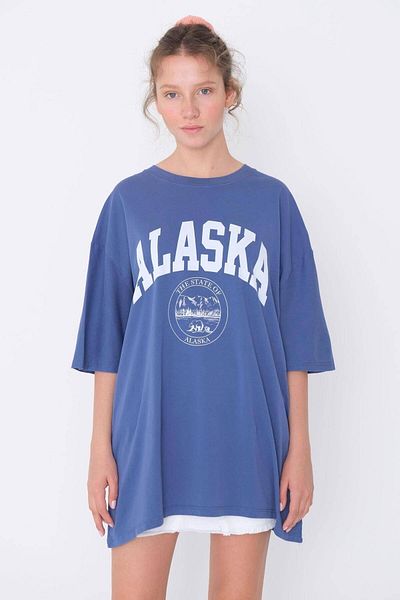 Addax T-Shirt - Navy blue - Oversize