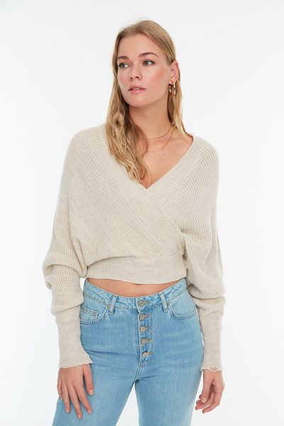 Trendyol Collection Pullover - Grau - Regular Fit
