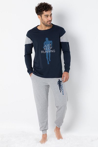 Doremi Σετ ανδρικής πιτζάμα Navy Blue