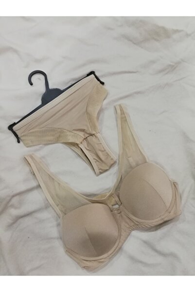 Venüs Yarım Dolgulu Transparan Detay Sütyen Takımı