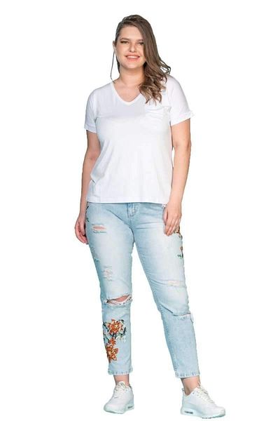 Hanezza Tricou de bază cu decolteu în V