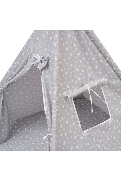 EXOR BABY Exorbaby Ahşap Ve Pamuklu, Toplanmaz, Oyun Çadırı, Oyun Evi