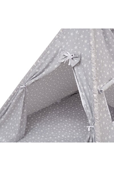 EXOR BABY Exorbaby Ahşap Ve Pamuklu, Toplanmaz, Oyun Çadırı, Oyun Evi