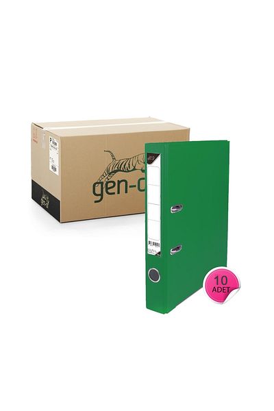 Gen-Of Plastic Folder Narrow Green 10 Pieces