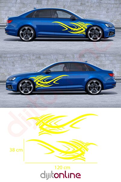 Dijitonline قطعتان من ملصق الباب الجانبي - ملصق الباب الجانبي - ملصق تلقائي 1...