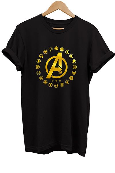remonz Μπλουζάκι Marvel Avengers με στάμπα 100% βαμβακερό μπλουζάκι μεγάλου μεγέθους