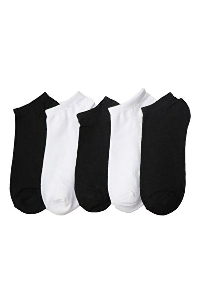 Meguca Socks جوارب بوت بطول الكاحل من القطن باللونين الأسود والأبيض، عبوة من ...