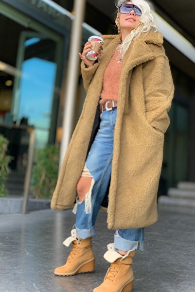Shoebutik Asos Taba Peluş Teddy Kürk Kaban