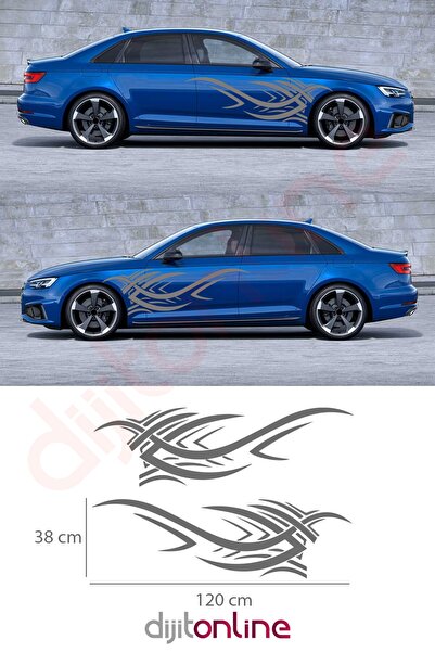 Dijitonline قطعتان من ملصق الباب الجانبي - ملصق الباب الجانبي - ملصق تلقائي 1...