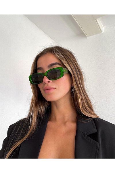Goldmine Vintage Chunky Sunglasses Unisex Neon Green