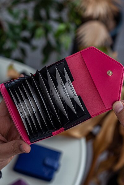 Garbalia Lviv Vegan Leather Accordion Fuchsia Women's Wallet Card Holder