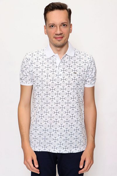 U.S. Polo Assn. Ανδρικό μπλουζάκι με μοτίβο πόλο λαιμόκοψη