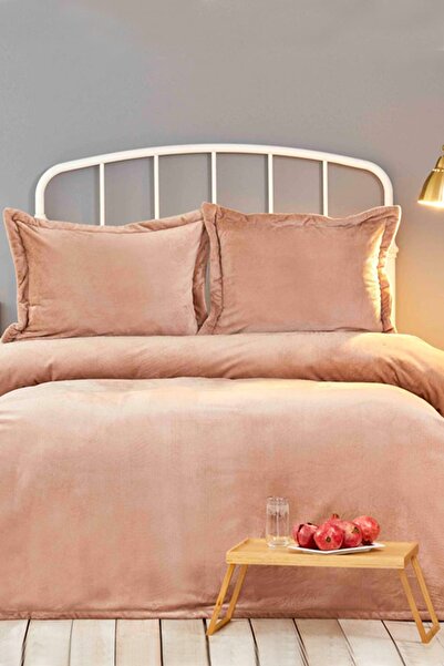 Karaca Home Gabriel Pudra Çift Kişilik Soft Yatak Örtüsü Seti