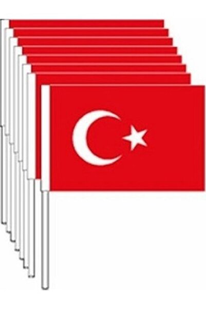 Genel Markalar Türk Bayrağı Kağıt Çıtalı 100 Adet Küçük Boy