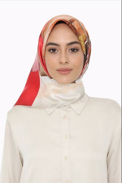 Levidor Γυναικείο κασκόλ από καθαρό μεταξωτό Twill I-2778