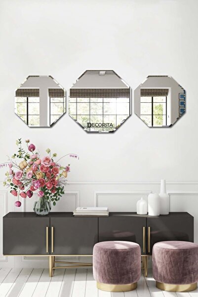 Decorita Ayna - 3'lü Takım Sekizgen Ayna