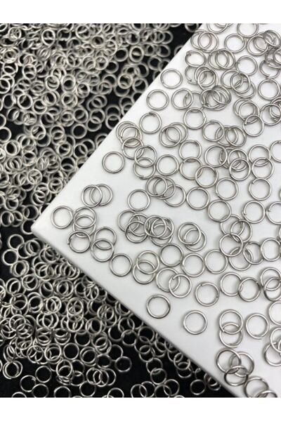 hbtasarim 25gr Nichel/Argintiu, 6mm Inel metalic pentru confecţionarea bijute...