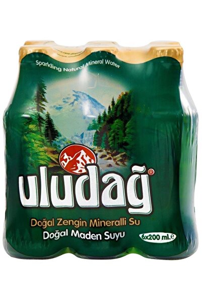 Uludağ Doğal Maden Suyu Sade 200ml 6lı Paket