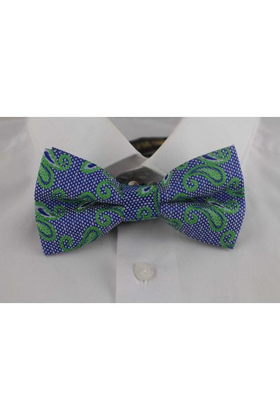 Brianze Green Shawl Pattern Bow Tie