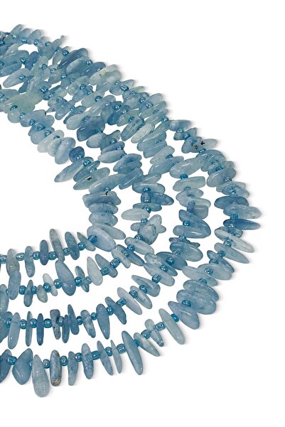 Dünya Doğal Taş Σειρά δοντιών Aquamarine Stone
