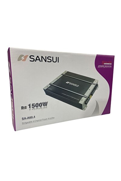 SANSUI Sa-a60.4 4 Kanal 1500 Watt 4x60 Rms Oto Amfi Japon Markası Uyumlu