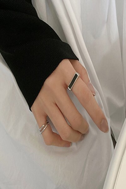 Roza Silver Kadın Asil Ve Şık Ayarlanabilir 925 Ayar Gümüş Yüzük
