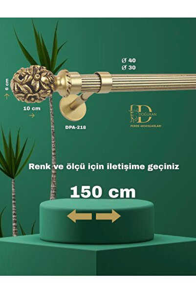 Doğukan perde aksesuarları Dm 218 Özel Tasarım Varak Rustik Perde Askısı Mode...