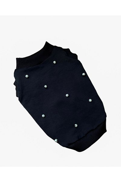 Barneystore Cat Dog Pearl Embroidered Tank Top