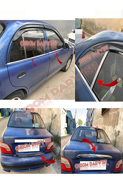 darwish Hyundai Accnet Yumurta Kasa 1998- Set Cam Çıtası 4parça Ve Baga J Ve Bagaj Alt , Cam Kelebek 2 Parça