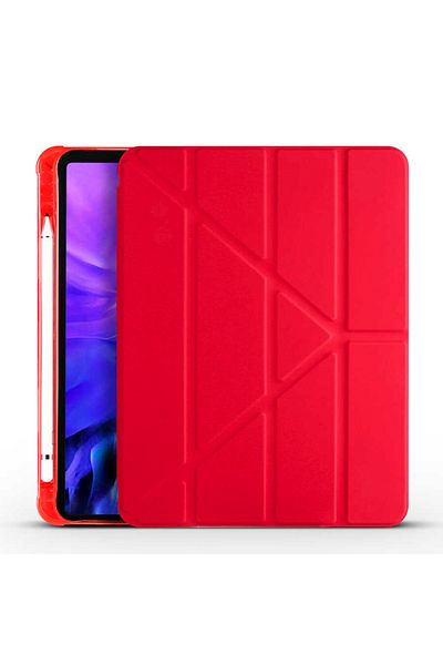 Fuchsia حافظة كمبيوتر لوحي ذكية متوافقة مع Ipad Air 10.9 2022 (الجيل الخامس) مع حامل قلم وحامل قابل للطي