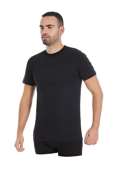 YILDIZ Pack of 6 Men's Single Jersey Doctor Collar Undershirt