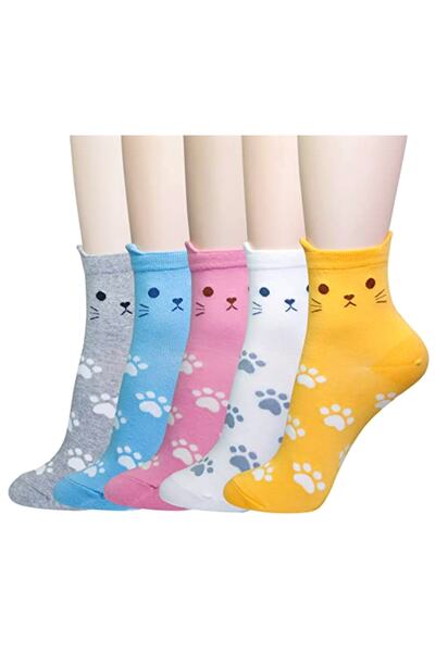 socksbox Women's 5 Pairs Soft 3D Soft Socks/36-41