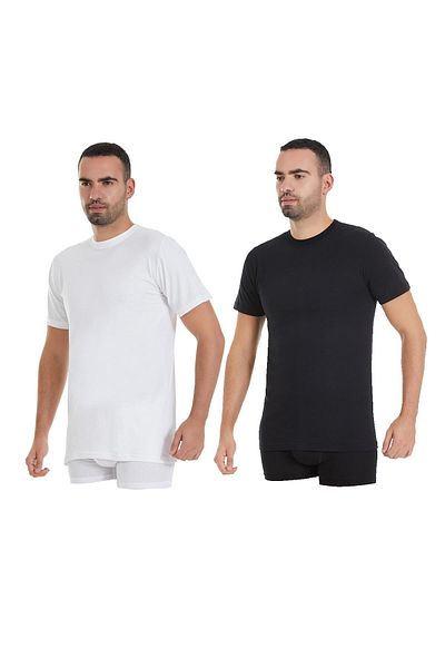 YILDIZ Pack of 6 Men's Single Jersey Doctor Collar Undershirt