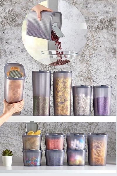 Bayev Practical Lid 3 Sizes 12 Pieces Pulses Food Storage Container Set