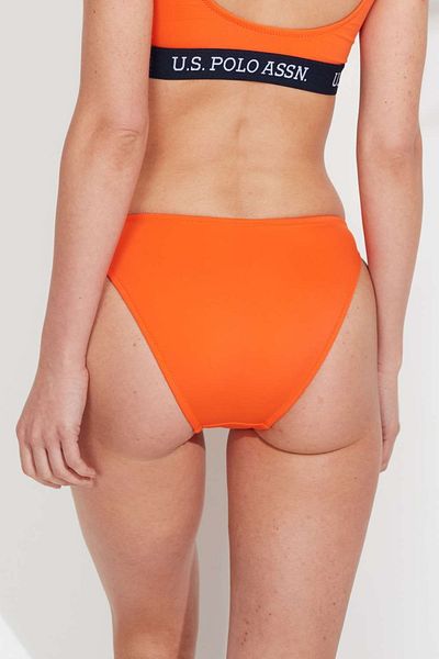 U.S. Polo Assn. Women's Orange Thin Edge Bikini Bottom