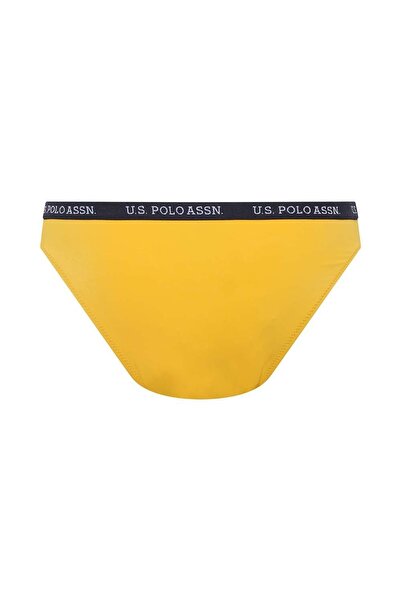 U.S. Polo Assn. Women's Yellow Thick-Edged Elastic Bikini Bottom